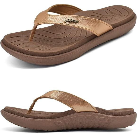 jiajiale Wome Fashion Orthotic Flip Flops /Slip On Yoga Mat Thong Sandals - Picture 3 of 8